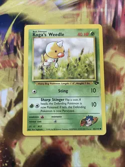 KOGA'S WEEDLE - 82/132 - Gym Challenge Pokemon Card - Image 1