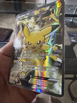 Pokemon TCG Pikachu EX XY124 Black Star Promo 2016 Hp Condition - Image 1