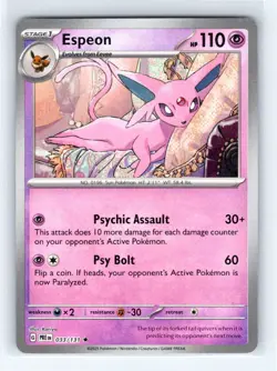 Pokemon TCG - Espeon (Master Ball Pattern) - SV: Prismatic Evolutions 033/131 Ho - Image 1