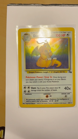 1999 Pokemon Dragonite 4/62 Fossil Holo - Image 2