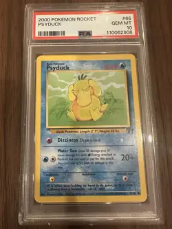 2000 Psyduck 65/82 Team Rocket Unlimited PSA 10 GEM MINT #65 - Image 3