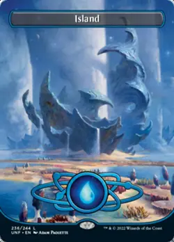 1x Island (236) - Foil - Borderless NM-Mint, English Unfinity MTG Magic - Image 1