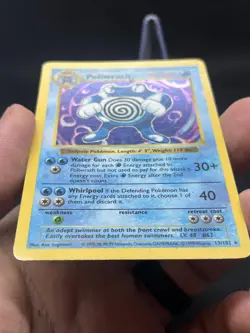 Pokemon Poliwrath Base Set Shadowless Holo Rare 13/102 90 WOTC (HP) - Image 3