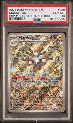 2024 POKEMON SVP EN-SV BLACK STAR PROMO #159 MAGNETON PSA 10 - Image 1