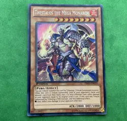 Yu-Gi-Oh! Thestalos the Mega Monarch PRIO-EN035 Secret Rare 1st Ed Nr Mint - Image 1