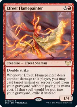 1x Efreet Flamepainter MTG Strixhaven: School of Mages NM Magic Regular - Image 1