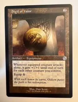 x1 Sigil of Valor BRO RETRO BRR MTG 53/126 UNCOMMON - Image 1