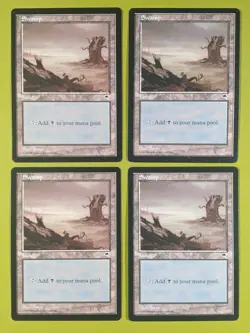 Swamp (Horizontal Log) x4 Tempest 4x Playset Magic the Gathering MTG - Image 1