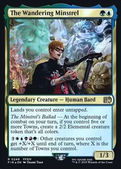 The Wandering Minstrel - Foil Prerelease Promo Final Fantasy NM MTG - Image 1