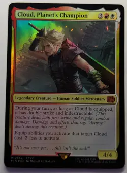 CLOUD, PLANET'S CHAMPION Foil - Final Fantasy MTG Magic: the Gathering - Image 1