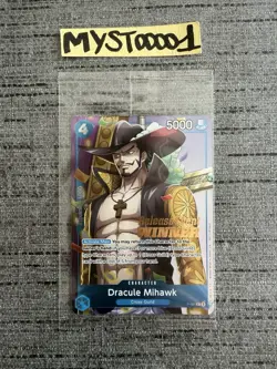 Carte One Piece Dracule Mihawk P-081 Pre-Release WINNER Promo Scelle Sealed - Image 1