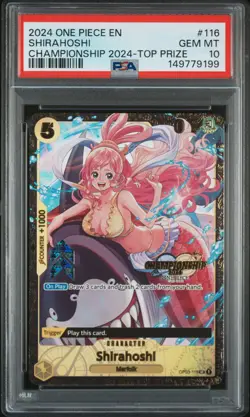 PSA 10 Shirahoshi 116 One Piece Promos Championship Top 64 ONE PIECE - Image 1