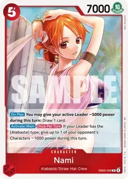 EB03-006 Nami English R One Piece TCG Card Game - Image 2