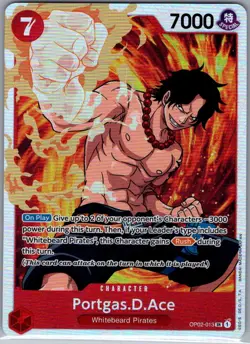 Portgas.D.Ace OP02-013 SR Paramount War - One Piece Card - NM - Image 1