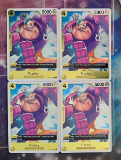 4x Franky OP07-107 Rare Englisch PLAYSET NM One Piece - Image 1