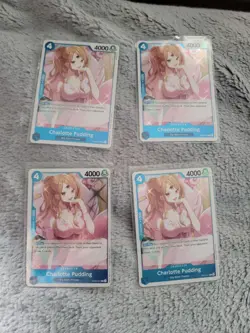 One Piece Charlotte Pudding OP06-047 Wings Of The Captain NM Playset x4 English - Image 1