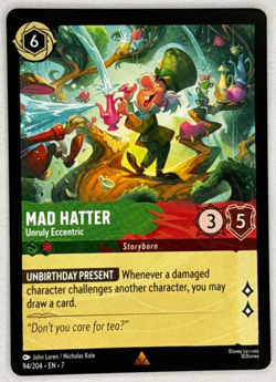 Disney Lorcana Mad Hatter Unruly Eccentric Archazia's Island 94/204 Rare - Image 1