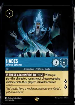 2023 Disney Lorcana The First Chapter #147/204 Hades - Image 1