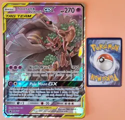 TREVENANT & DUSKNOIR GX ~ SM217 TAG TEAM ~ JUMBO/OVERSIZED PROMO POKEMON CARD - Image 1