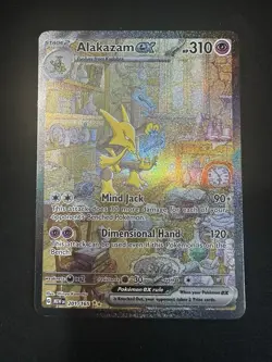 Pokemon TCG Alakazam EX Holo Card 201/165 Scarlet & Violet 151 Series NM English - Image 1