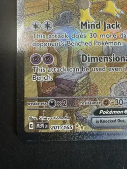 Pokemon TCG Alakazam EX Holo Card 201/165 Scarlet & Violet 151 Series NM English - Image 5