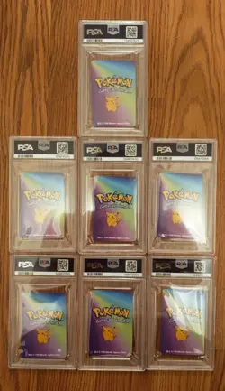 POKEMON 1998 KFC CARD GAME COMPLETE SET OF 7 WITH CHARIZARD & PIKACHU ALL PSA 9 - Image 2