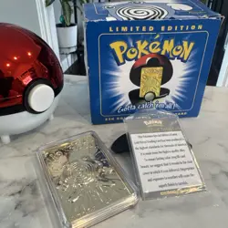 Pokemon Limited Edition 1999 Poliwhirl 23K Gold Plated Trading Card With Box - Image 1
