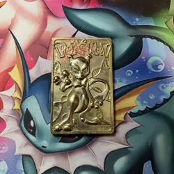 1999 Burger King Limited Edition Pokemon Trading Card 23K Gold Plated Mewtwo - Image 1