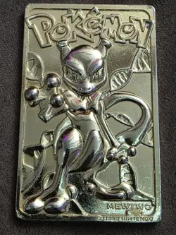 1999 Pokemon Mewtwo 23k Gold Plated Trading Card Pokeball Limited Edition - Image 1