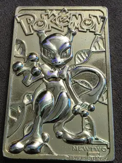 1999 Pokemon Mewtwo 23k Gold Plated Trading Card Pokeball Limited Edition - Image 3