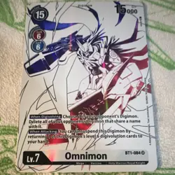 Ghost rare Bandai Digimon Card Game Omnimon BT1-084 - Image 1