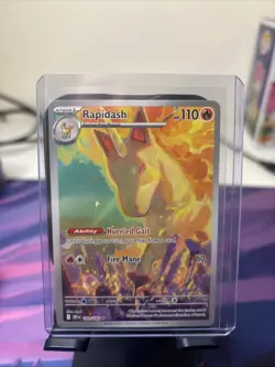 Pokemon TCG Rapidash Destined Rivals Illustration Rare Card 189/182 - Image 1