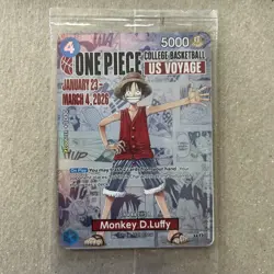 Bandai Namco One Piece Card Game Monkey D. Luffy US Voyage Promo Card P-055 NCAA - Image 1