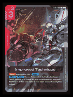 Improved Technique GD03-109 R Gundam Card Game Steel Requiem NM TCG - Image 1