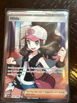 Pokemon TCG Trainer Hilda Ultra Rare Card #164/086 White Flare NM! Pack Fresh! - Image 1