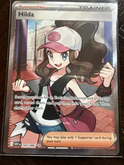 Pokemon TCG Trainer Hilda Ultra Rare Card #164/086 White Flare NM! Pack Fresh! - Image 3
