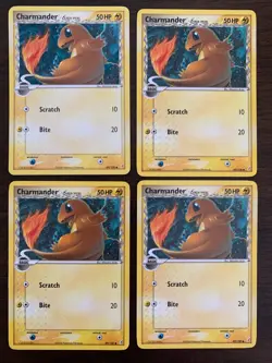 Charmander (Delta Species) 49/100 Crystal Guardians Regular (Lot of 4 Cards) - Image 1