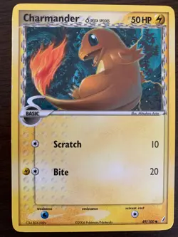 Charmander (Delta Species) 49/100 Crystal Guardians Regular (Lot of 4 Cards) - Image 5
