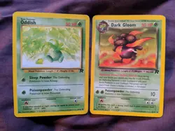 Dark Gloom 36/82 Team Rocket Set Pokemon Card TCG with Team Rocket Oddish 63/82 - Image 1