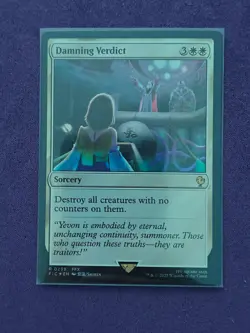 Damning Verdict (Surge Foil) #239 (NM) Final Fantasy FIC Magic MTG - Image 1