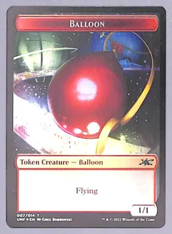 Balloon // Clown Robot - Foil - Double-sided Token - #7 / 2 - Unfinity (UNF) MTG - Image 1