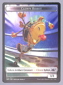 Balloon // Clown Robot - Foil - Double-sided Token - #7 / 2 - Unfinity (UNF) MTG - Image 2