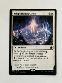 MTG Teleportation Circle AFR 39 Nonfoil R Lightly Played - Image 1