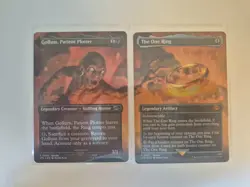 MTG - LORD OF THE RINGS - THE ONE RING #451 & GOLLUM #450 -PROMO FOIL BORDERLESS - Image 1