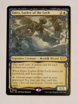 Emry, Lurker of the Loch -Showcase- MARCH MACHINES Regular Multiverse MUL mtg NM - Image 1
