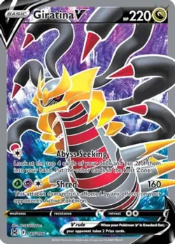 NM-Mint Giratina V - 185/196 - Full Art Ultra Rare Pokemon Lost Origin - Image 1