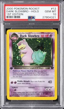 2000 POKEMON ROCKET 1ST ED #12 DARK SLOWBRO-HOLO PSA 10 - Image 1