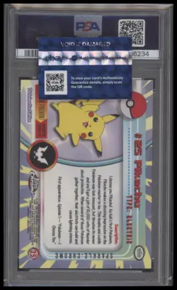 2000 Topps Chrome Pokemon Pikachu #25 Sparkle Variation Low Pop PSA 9 Mint Holo - Image 2