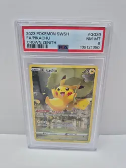 Pikachu Ultra Rare Crown Zenith: Galarian Gallery GG30/GG70 PSA 8 Pokemon - Image 1