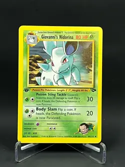Pokemon Gym Challenge 1st Edition Giovanni's Nidorina 44/132 Regular NM - Image 1